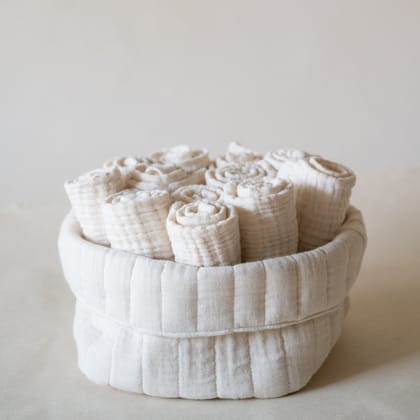 Soft & Soothe: Face Towel Bundle-4 Cloth Cotton - Natural