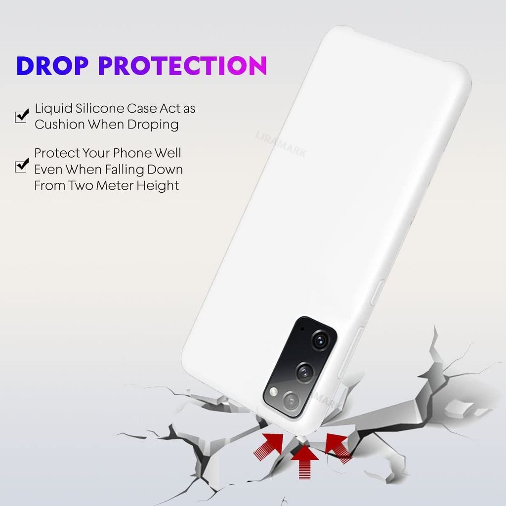 LIRAMARK Liquid Silicone Soft Back Cover Case for Samsung Galaxy Note 20