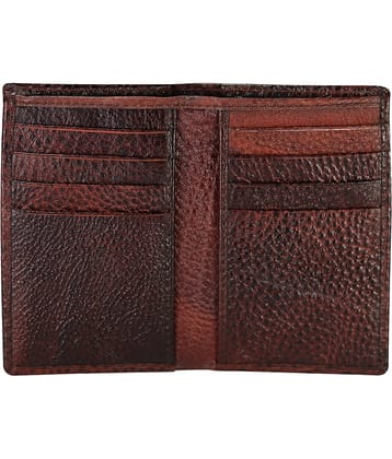 STYLE SHOES Bi-Fold Maroon Long Card Holder