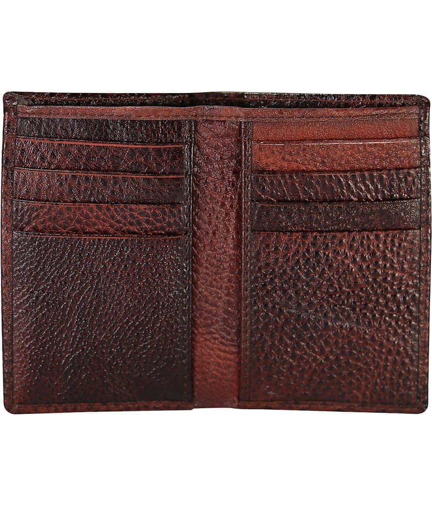 STYLE SHOES Bi-Fold Maroon Long Card Holder