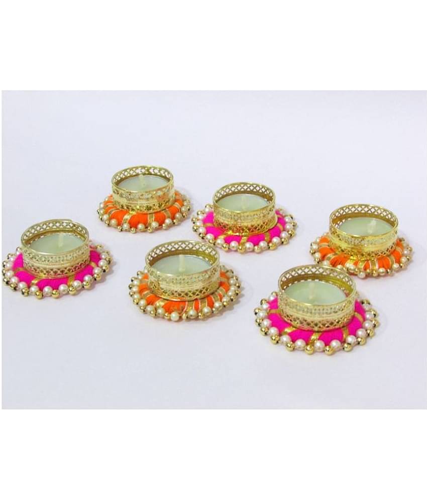 thriftkart Set of 6 Tealight Holder LED T-lite Assorted - Pack of 6