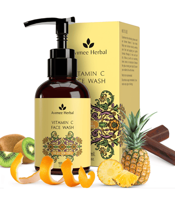 Avimee Herbal Vitamin C Face Wash Gently Cleanses Acne-Prone, Dull & Oily Skin 100 ml, (Pack of 1)