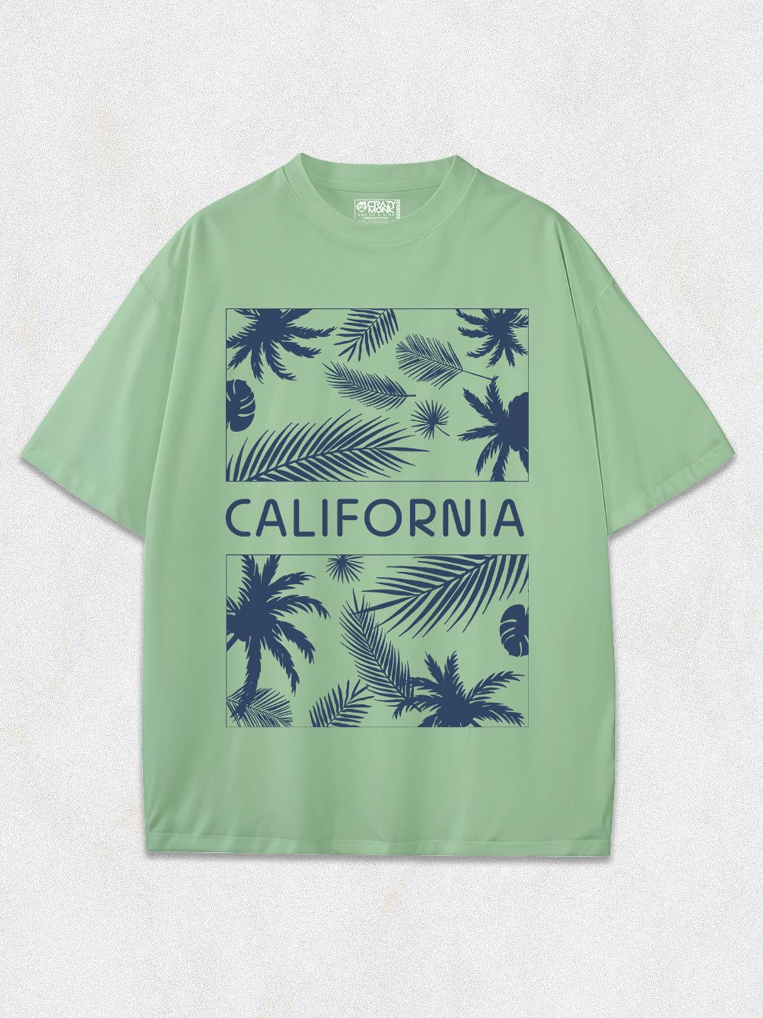 California Oversized T-Shirt-Sap Green / S