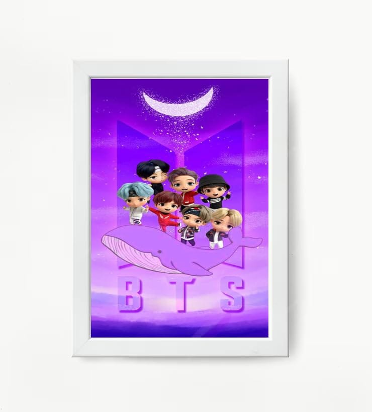 NOKKES Bts Army Bangtan Boy V suga J-Hope Jungkook Jin Jimin Rm 5X7 Inch Size Photo Frame Photo Home Office_EQW213