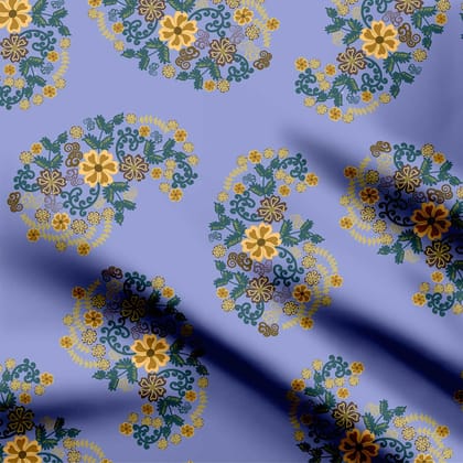lavender paisley Print Fabric-Cotton