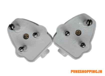 3-Pin Top Plug  6 Amp, 240V (Pack of 2) Perfect for use with home appliances, office equipmentPair of durable plug adapters