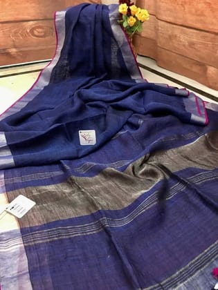 AWESOME LINEN COTTON PRINTED SAREE -1705