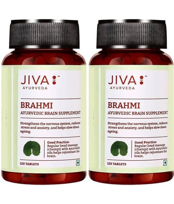 Jiva Brahmi Reduces Stress, Anxiety And Slows Down Aging -120 Nos (Pack of 2)