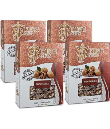 King Nuts Kashmiri Amber Broken Walnuts Kernels 250gm each pack of 4