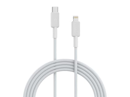 Portronics Konnect Link CL Type C to 8PIN Cable with 3A Output, 480Mbps Data Sync, 1M Length Compatible with iPhone, iPad, Macbook, iMac & Airpods - White Portronics Konnect Link CL Type C to 8PIN Cable with 3A Output, 480Mbps Data Sync, 1M Length Compatible with iPhone, iPad, Macbook, iMac & Airpods - White