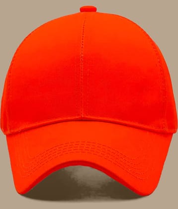 Babji Orange Cotton Blend Women's Cap ( Pack of 1 )
