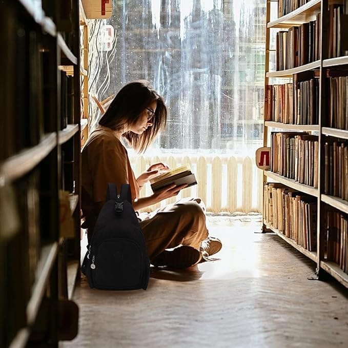 Black Sling Bag - Lightweight & Water-Resistant