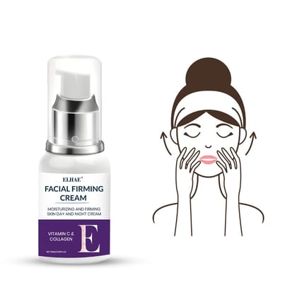 ELHAE Facial Firming Cream with Vitamin C & Collagen � Moisturizing Day & Night Cream for Firm, Youthful Skin � 50ml (1.69 fl. oz) Anti-Aging Hydration & Skin Tightening Solution