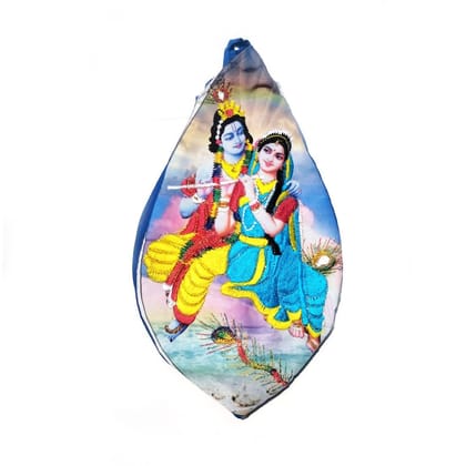 MAYAPURI Radha Krishna Embroidery Cotton Chanting Bag/Gomukhi Japa Bag with Sakshi Mala Counter