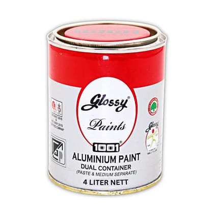 1001 Aluminium Paints Dual Container (Paste & Medium Separate) | For Metal Gates, Window, Sutter, Machinery, Woods, Air Cooler, MS Pole Etc.