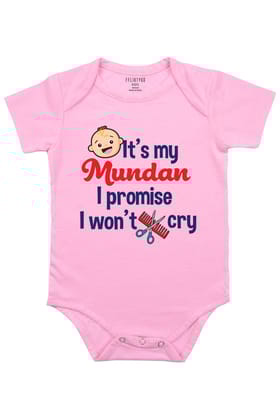 Promise I Won't Cry Baby Romper | Onesies-Baby Romper / 0-3 Months / Pink