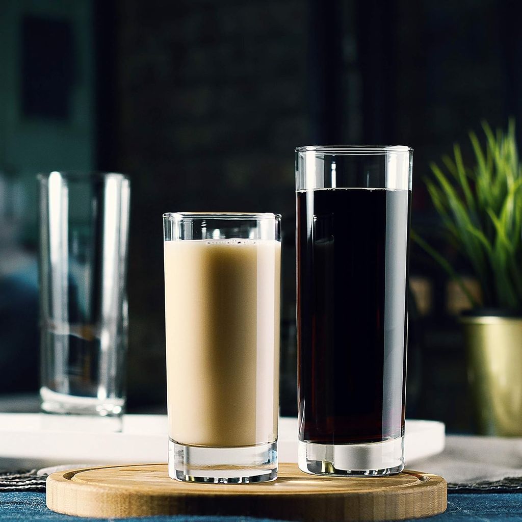 Drinking Glasses | 270 ML | Highball Glass | Heavy Base Tumbler | Premium Tall Cup for Water, Juice, Beer, Wine, Whiskey, Cocktail and Mixed Drink