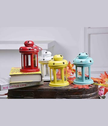 Arsalan Table Top and Hanging Iron Tea Light Holder - Pack of 4