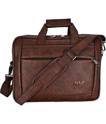 ZAIKO BAGS Brown Textured Messenger Bag