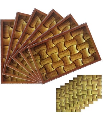 E-Retailer - Brown PVC Fridge  Mats (Pack of 6)