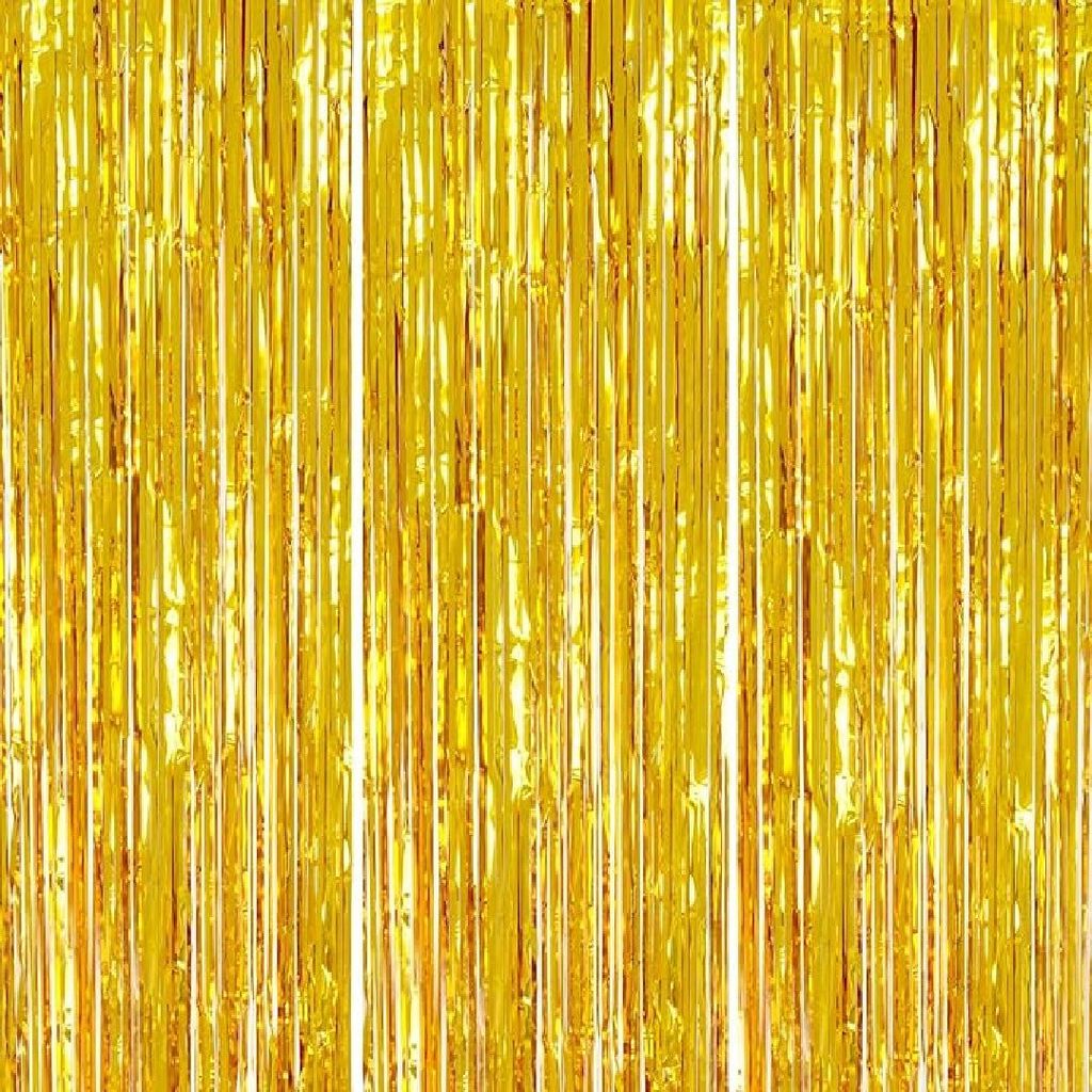 Gold Foil Curtain 7FT X 3 FT - Party and Festive Needs | Buy online on ZillyBuy