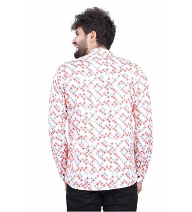Men's Cotton Blended Printed Full Sleeve Shortkurta (Multicolor, XL)-PID53476
