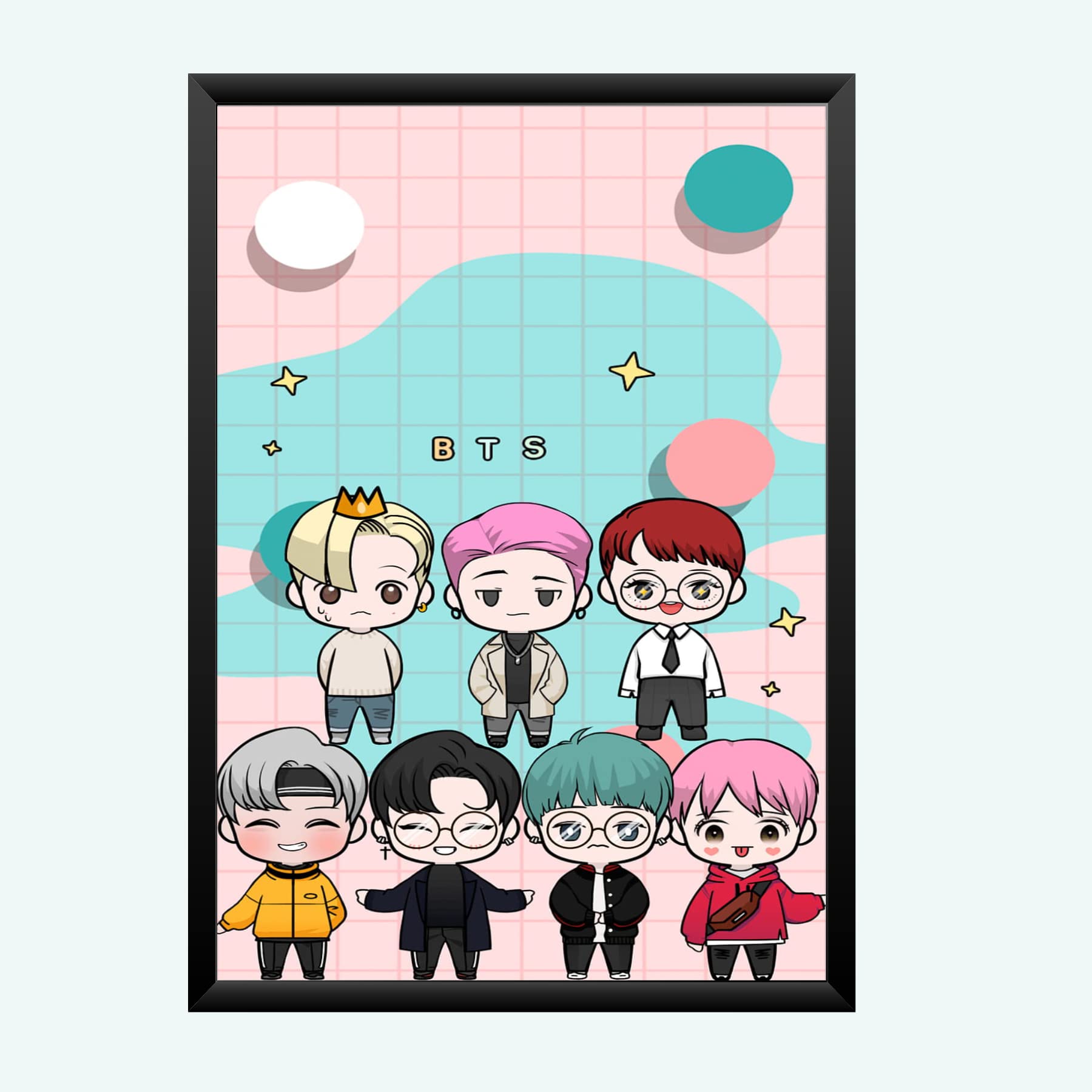 Nokkes Bts Army Bangtan Boy V suga J-Hope Jungkook Jin Jimin Rm 8X12 Inch Size Photo Frame Photo Home Office_bts1_46