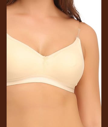 Clovia Cotton T-Shirt Bra - Beige