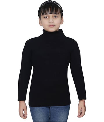 IndiWeaves Pack of 1 Girls Wollen Pullover ( Black )