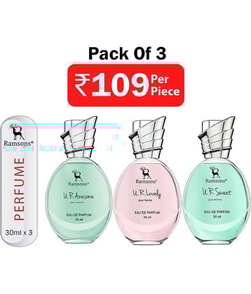 Ramsons - U R LOVELY, U R SWEET & U R AWESOME EDP Combo Perfume For Women 30 ml (Pack of 3)