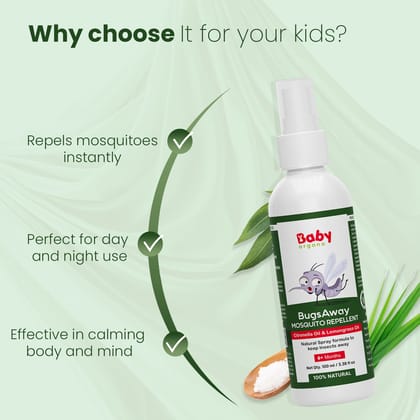 BabyOrgano Bugsaway Mosquito Repellent Fabric Spray - 100ml