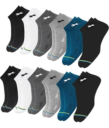 VAMEAR EXCLUSIVE Pack of 12 Men's Cotton Ankle Length Socks ( Multicolor )