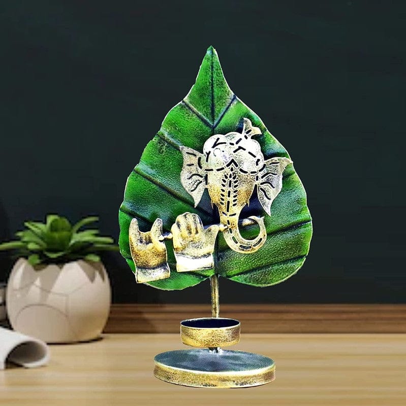 Patta Tea Light Ganesh – Green