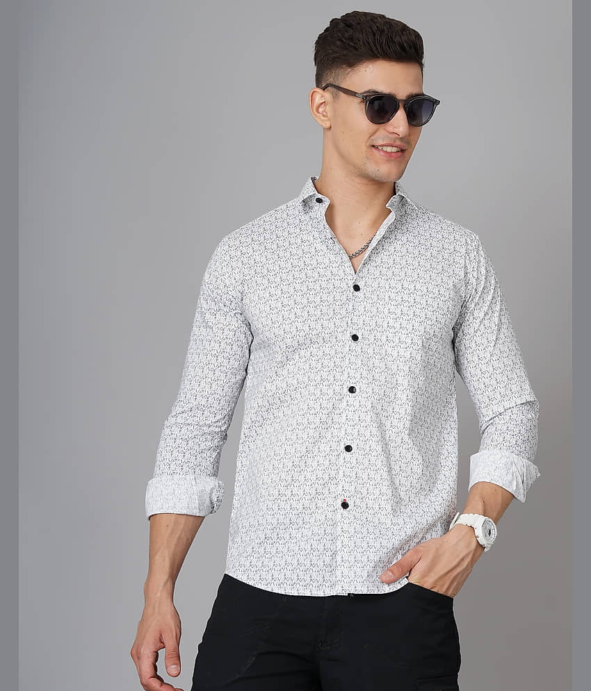 Paul Street - White 100% Cotton Slim Fit Men's Casual Shirt ( Pack of 1 )