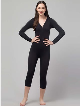 Womens Polyester Spandex Solid V Neck Swimsuit Set Size 3XL (Black)