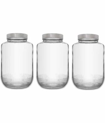 CROCO JAR Glass Transparent Spice Container ( Set of 3 )