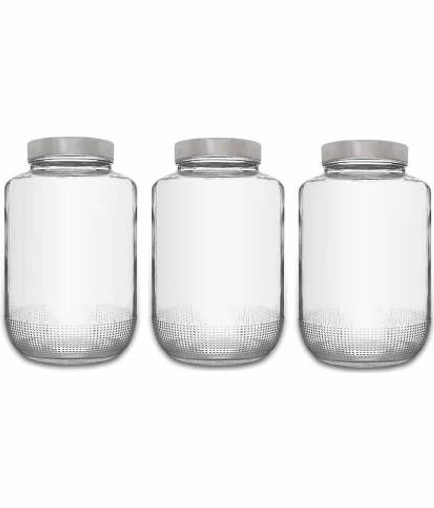 CROCO JAR Glass Transparent Spice Container ( Set of 3 )