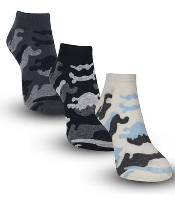 Dollar Cotton Blend Men's Self Design Black Ankle Length Socks ( Pack of 3 )