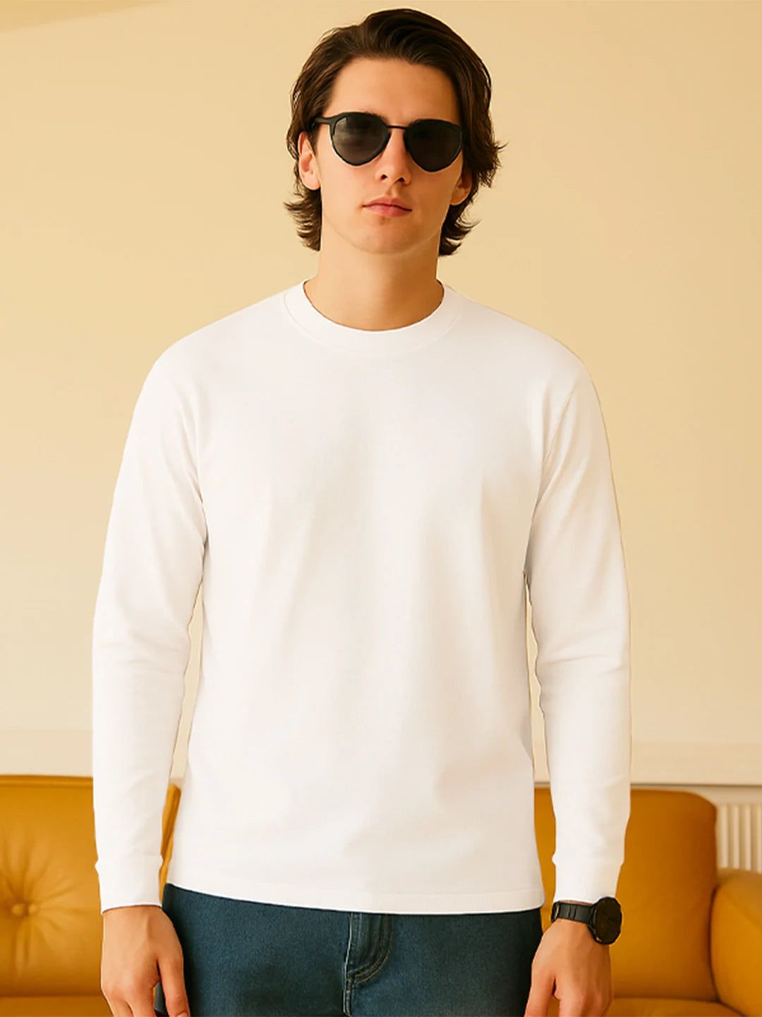 Classic Full sleeve in White-S