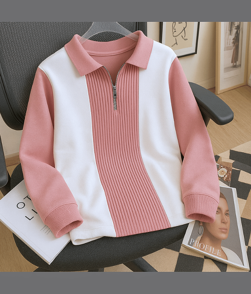 Try This Cotton Blend Polo Collar Men's Sweatshirt - Black ( Pack of 1 )