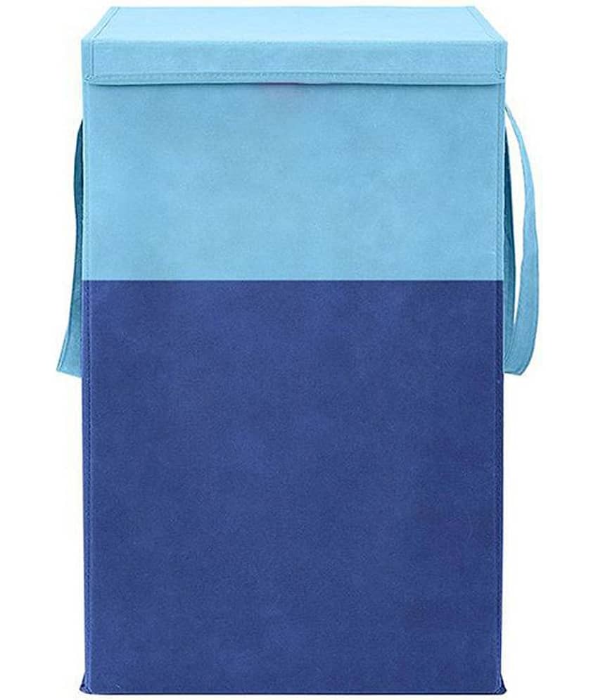 75 L Foldable Storage Box/Laundry Bag for Clothes|Toy Storage Box with Lid & Handle,Red & Black (Pack of 1 )