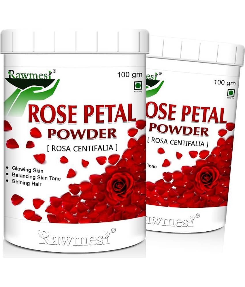 Rawmest 100% Natural Rose Petals Powder 200 Gm Pack of 2