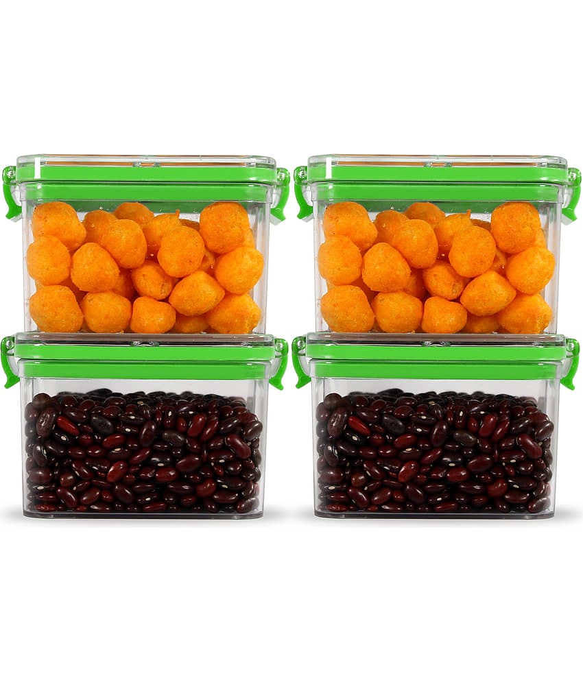 PearlPet - PET Green Spice Container ( Set of 4 - 400 ml )