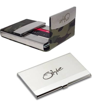 High Quality Metal with White Debit/Credit ATM|Combo of 2| Card Holder 26542608