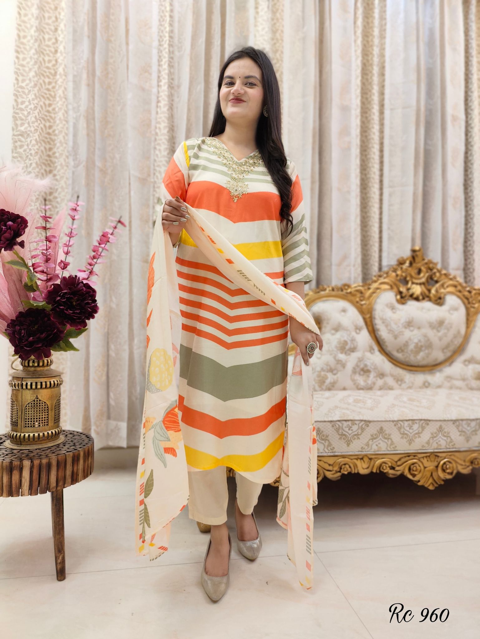 Zig Zag Muslin Outfit-S