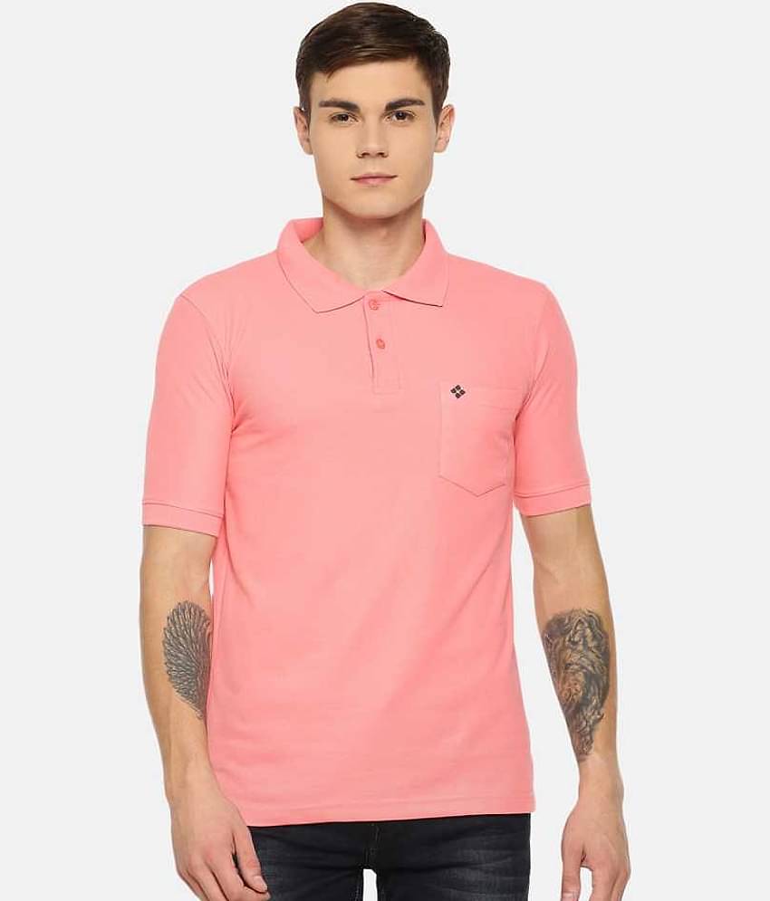 Dollar Cotton Blend Yellow Solids Polo T-Shirt
