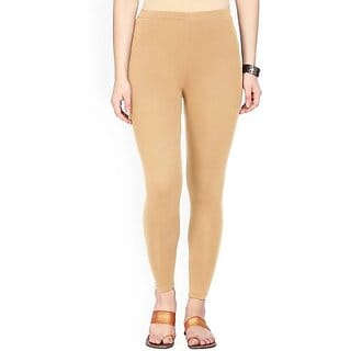 Ankle Length  Western Wear Legging (Beige, Solid)