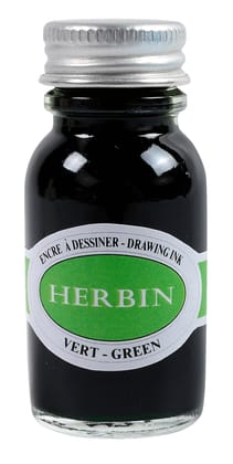 Herbin 15ml Watercolour Drawing Ink Bottle - Vert