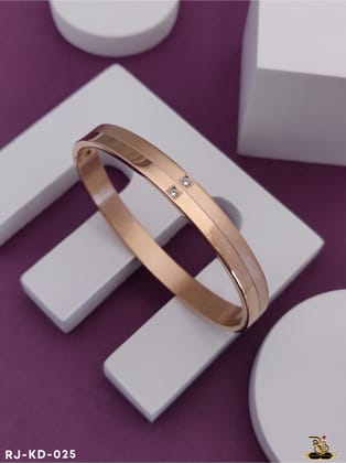Superior Rose Gold Diamond Kada-04 for Men KD-025-Free Size