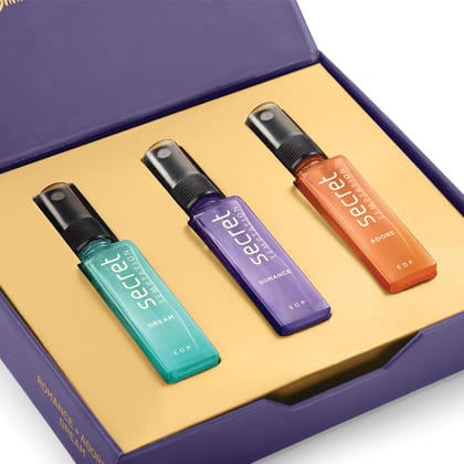 Secret Temptation Perfume Gift Set For Women With Adore, Romance & Dream, Long Lasting Perfume Spray, Floral Scent, 8ml Each Secret Temptation Perfume Gift Set For Women With Adore, Romance & Dream, Long Lasting Perfume Spray, Floral Scent, 8ml Each - 8 